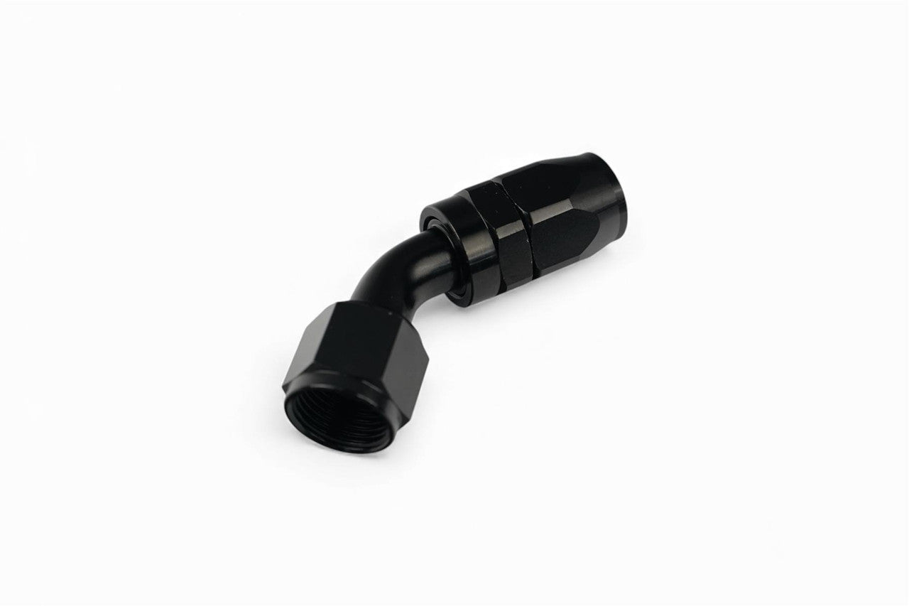 Black AN-10 Swivel 45 Degree Oil Cooler Fitting