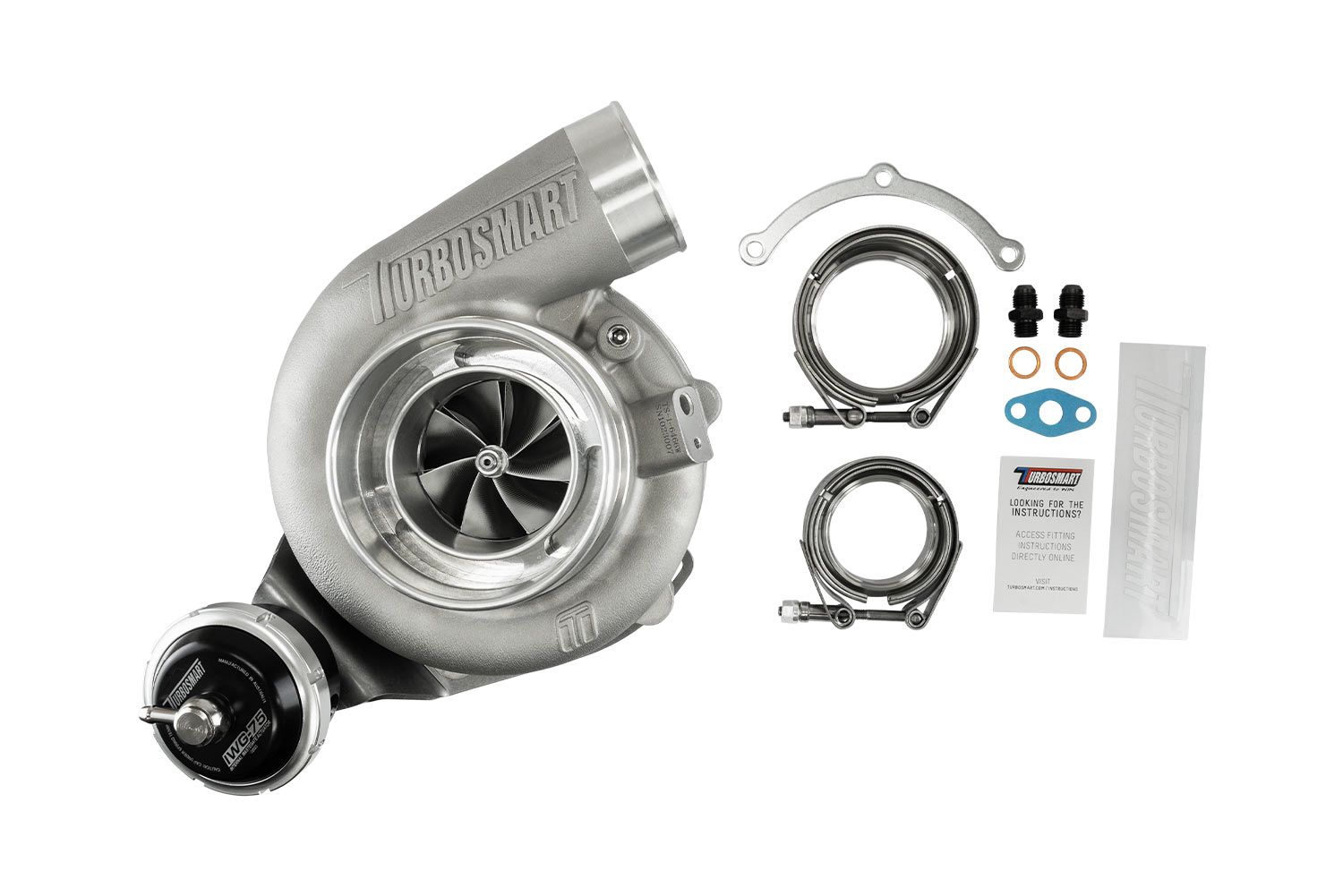 Turbosmart TS-2 Performance Turbocharger (Water Cooled) 6466 V-Band 0.82AR Internally Wastegated - Image 6