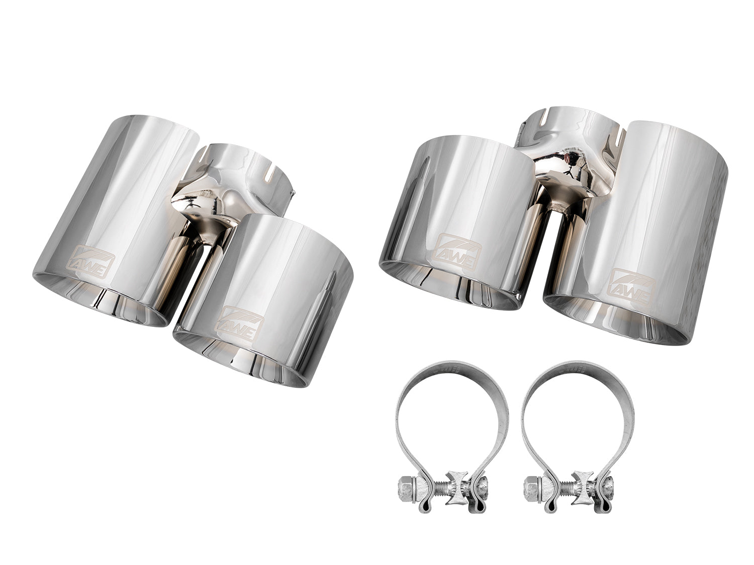 AWE Replacement Exhaust Tip Kits - Chrome Silver / Diamond Black / Vapor Blue