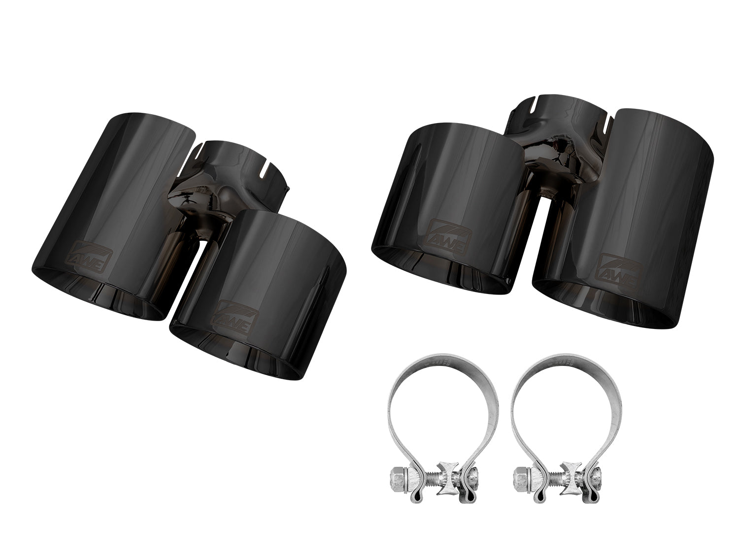 AWE Replacement Exhaust Tip Kits - Chrome Silver / Diamond Black / Vapor Blue