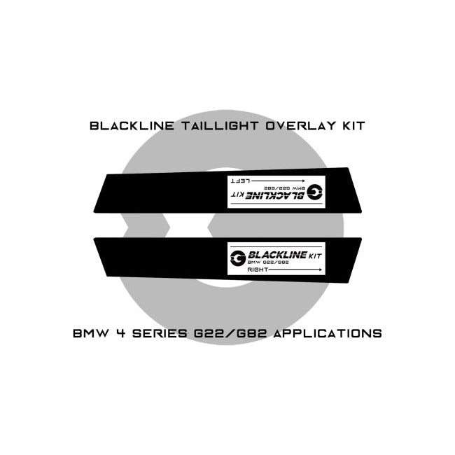Goldenwrench Supply BMW 4 Series M4 Competition 2021+ (G22/G82 Pre LCI) BLACKLINE Taillight Overlay Kit