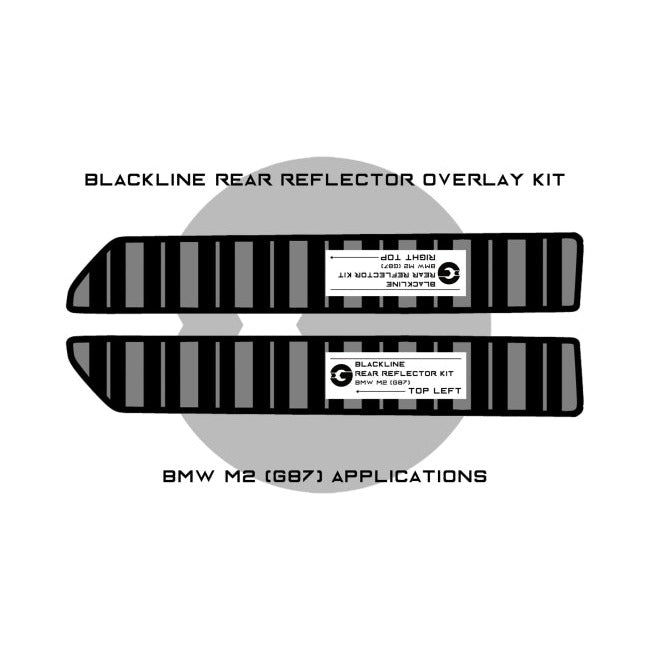 Goldenwrench Supply BMW M2 2023+ (G87) BLACKLINE Rear Reflector Overlay Kit