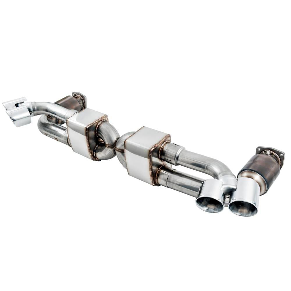 AWE Exhaust for Porsche 991.2 Turbo - Chrome Silver Quad Tips