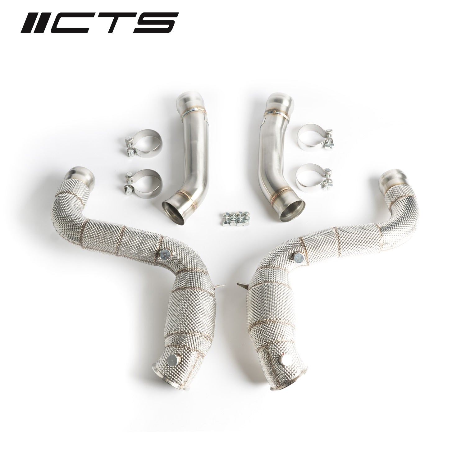 CTS Turbo MERCEDES-BENZ AMG W205/M177 C63/63S DOWNPIPES HIGH-FLOW CATS