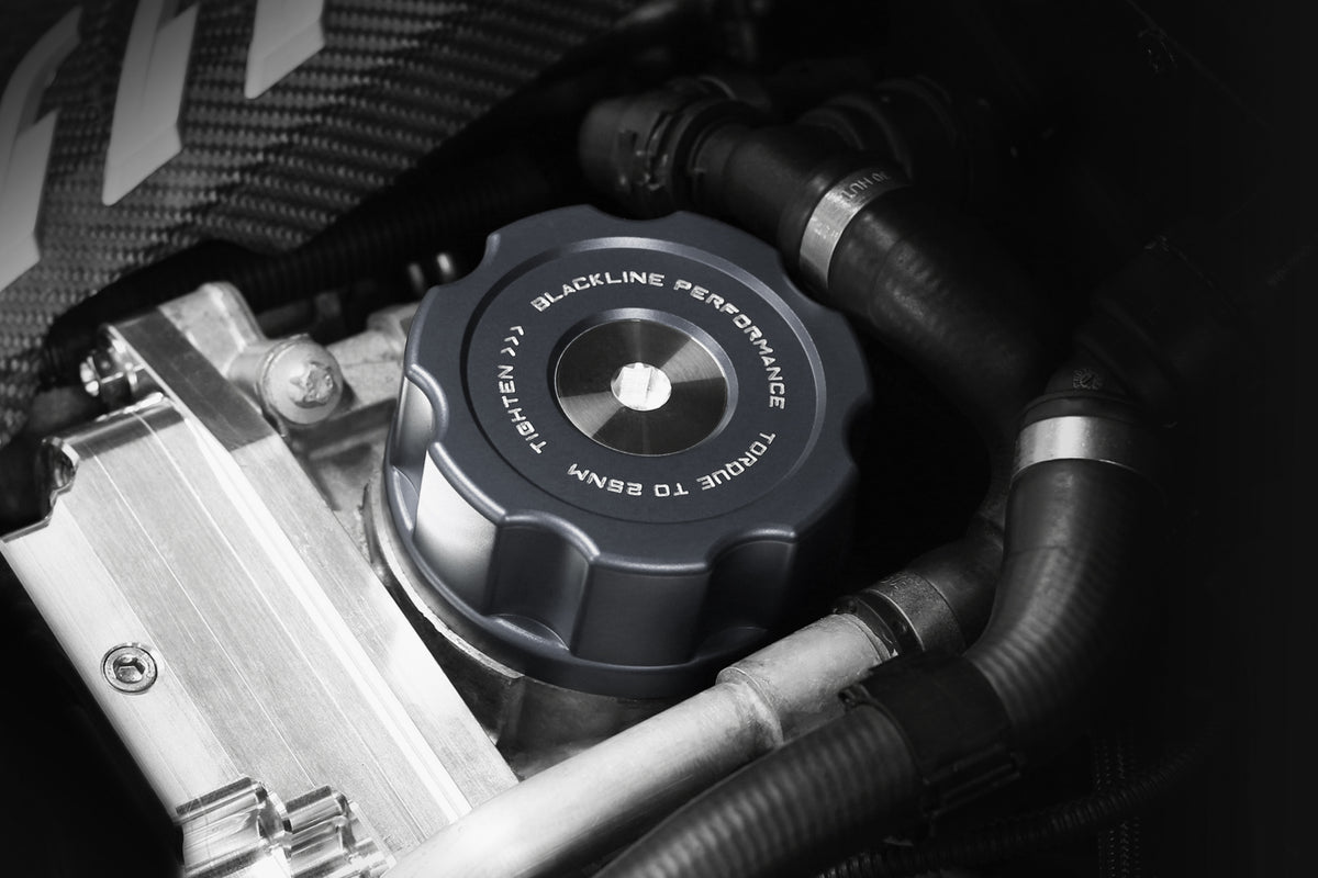 Goldenwrench Supply BMW F Series BLACKLINE Performance Edition Oil Filter Housing Caps