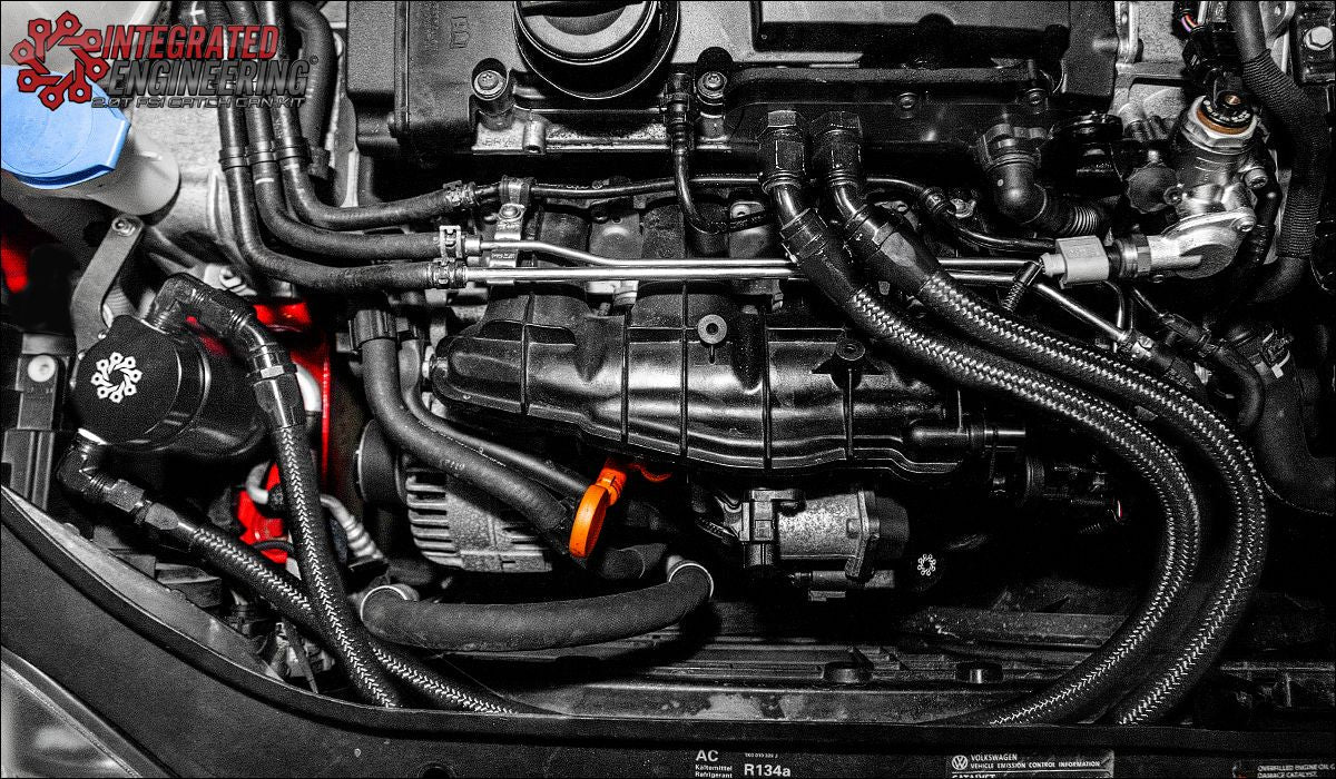 Integrated Engineering MK5 & MK6 Golf R 2.0T FSI Recirculating Catch Can Kit (For OEM Valve Cover)