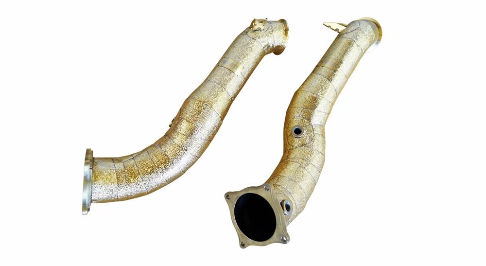 NOVITEC McLaren Senna | Catalyst-Replacement Pipe Set - Gold Plated Inconel