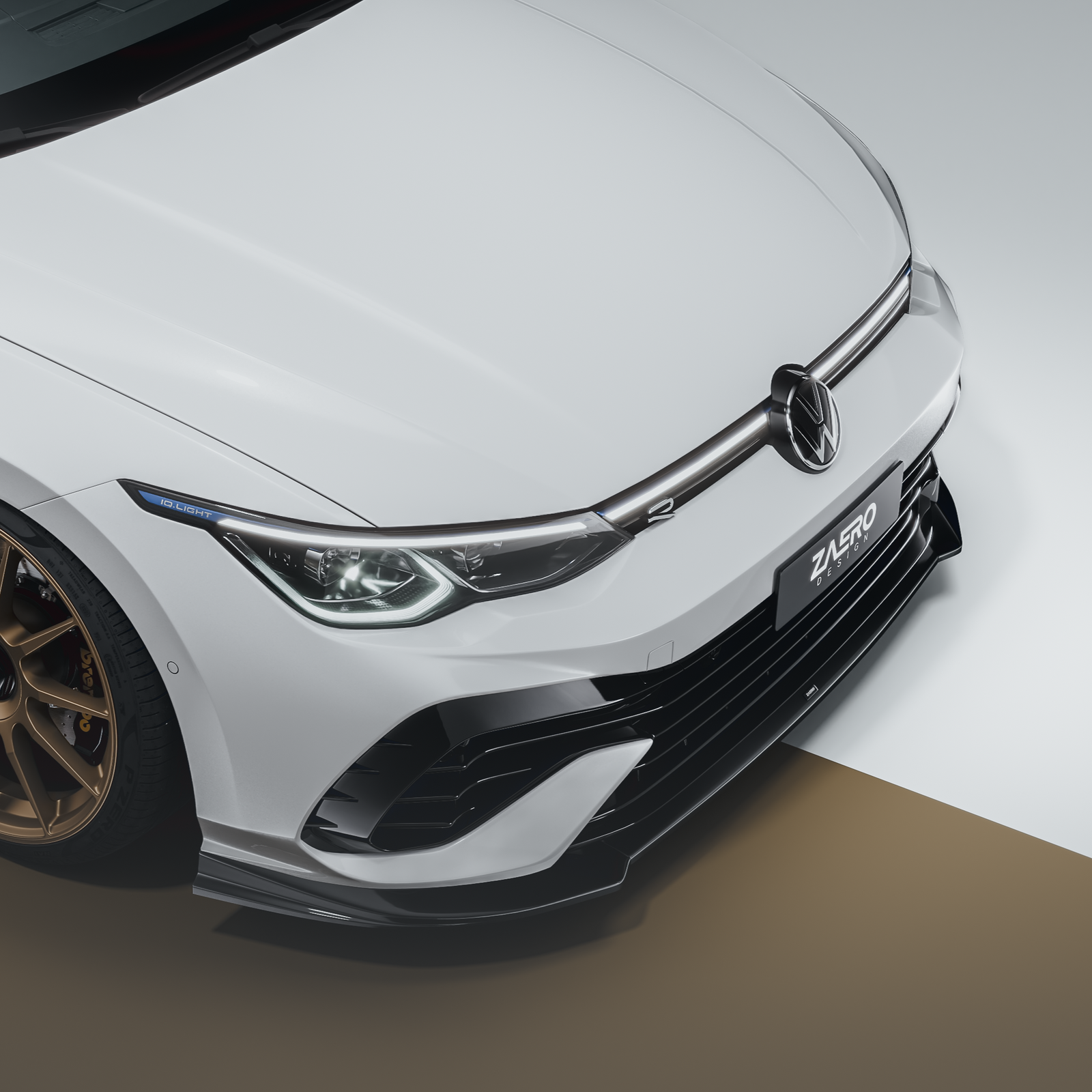 Zaero Design EVO-1 Front Lip for Volkswagen Golf R MK8 2021-2024