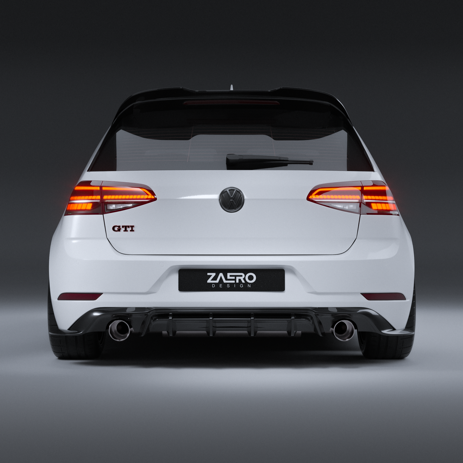 Zaero Design EVO-1 Rear Diffuser for Volkswagen Golf GTI MK7.5 2018-2021