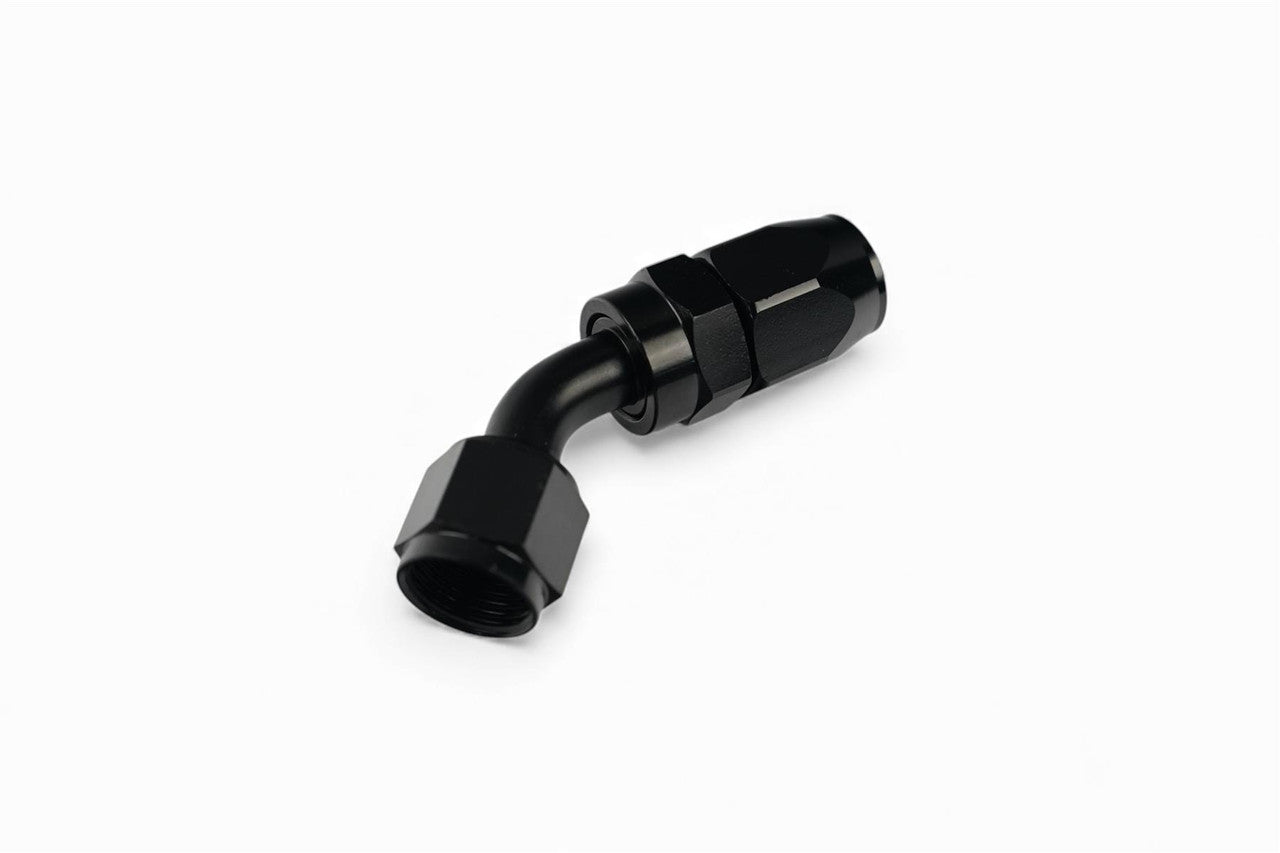 Black AN-8 Swivel 45 Degree Oil Cooler Fitting