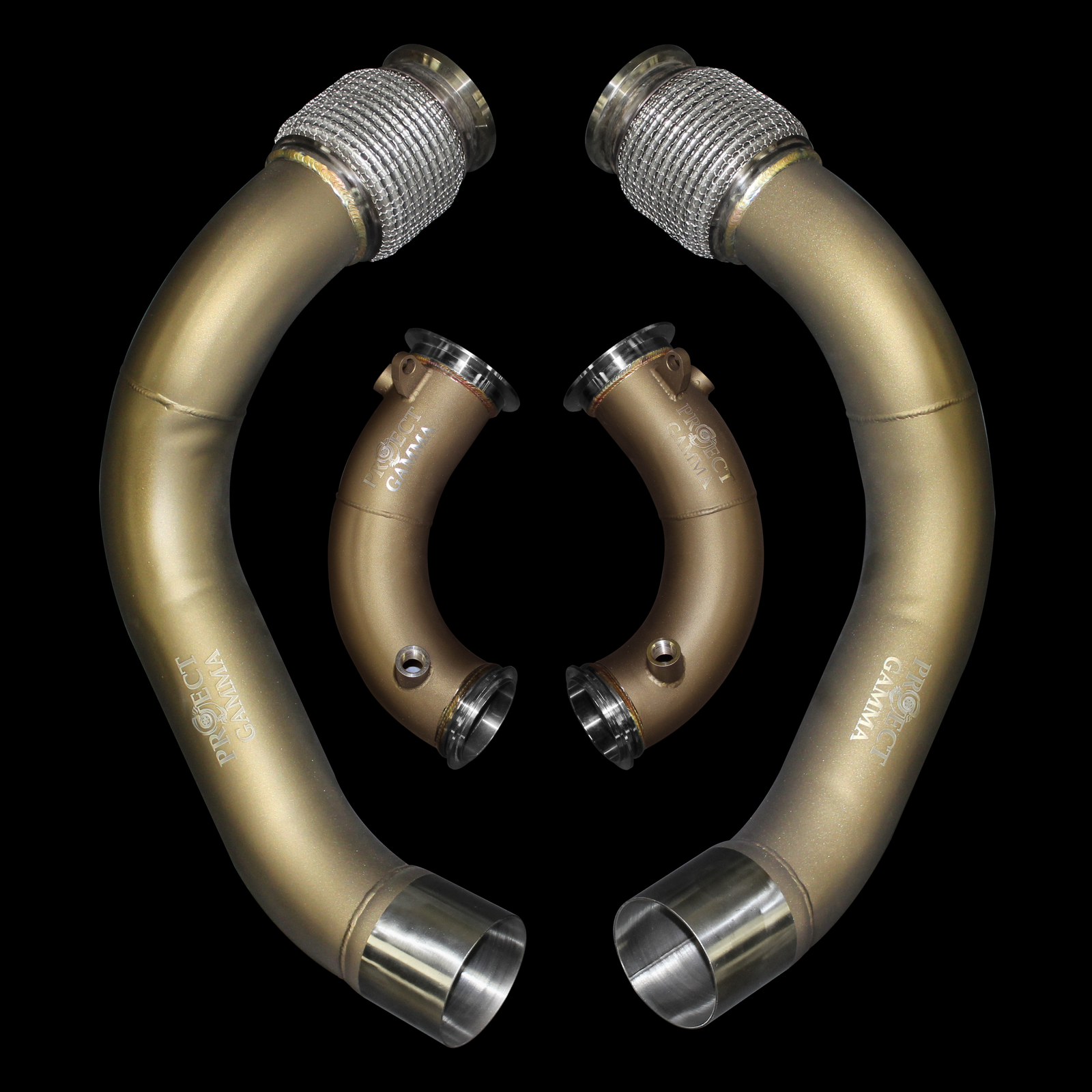 ProjectGamma BMW M5 | M8 F90 F91 F92 F93 Primary & Secondary Downpipes Full Set