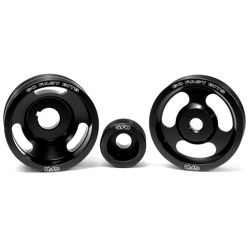 GFB Lightweight aircraft grade alumimium lightened underdrive pulley kit (3 pulleys and belts included) (2003)