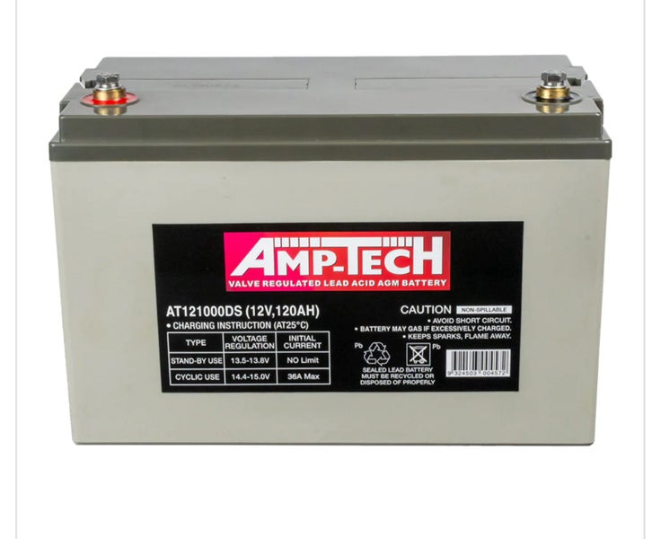 Amptech 🔋 Amptech AT121000DS Deep Cycle AGM Battery — 12 V 120 Ah 1000 CCA - Image 1