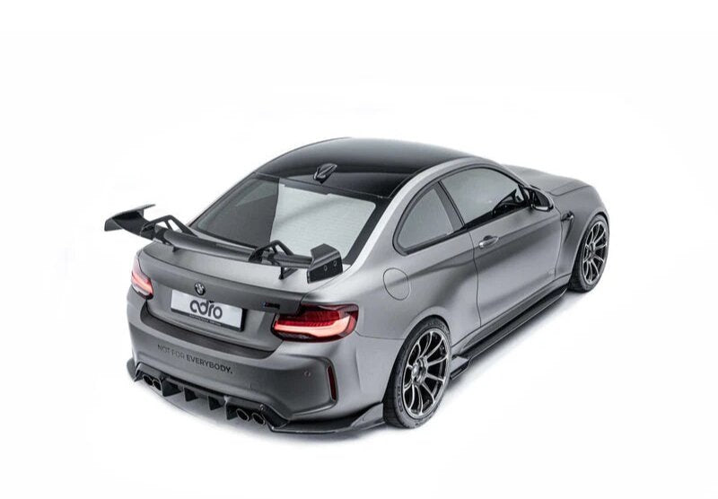 ADRO AT-R1 Carbon Fibre Swan Neck GT Wing - BMW M2 F87 N55 S55