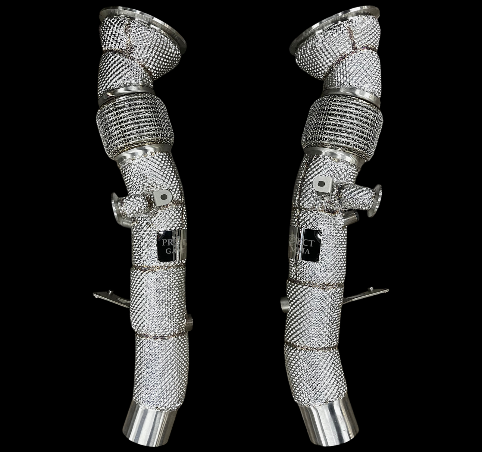 ProjectGamma Ferrari 296 GTB / GTS Stainless Steel Valved Exhaust System & Heat Shield Performance Downpipes