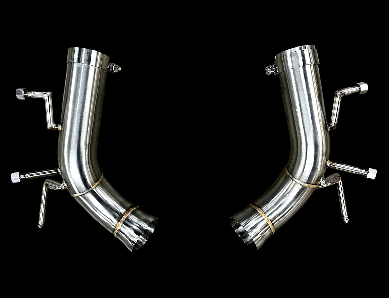 ProjectGamma Ferrari 296 GTB / GTS Stainless Steel Valved Exhaust System & Heat Shield Performance Downpipes