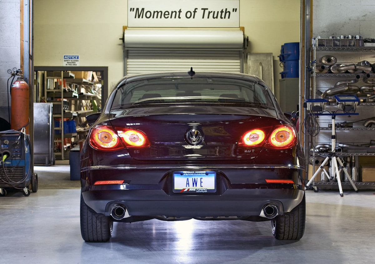 AWE VW CC 2.0T Touring Edition Performance Exhaust - Chrome Silver Tips