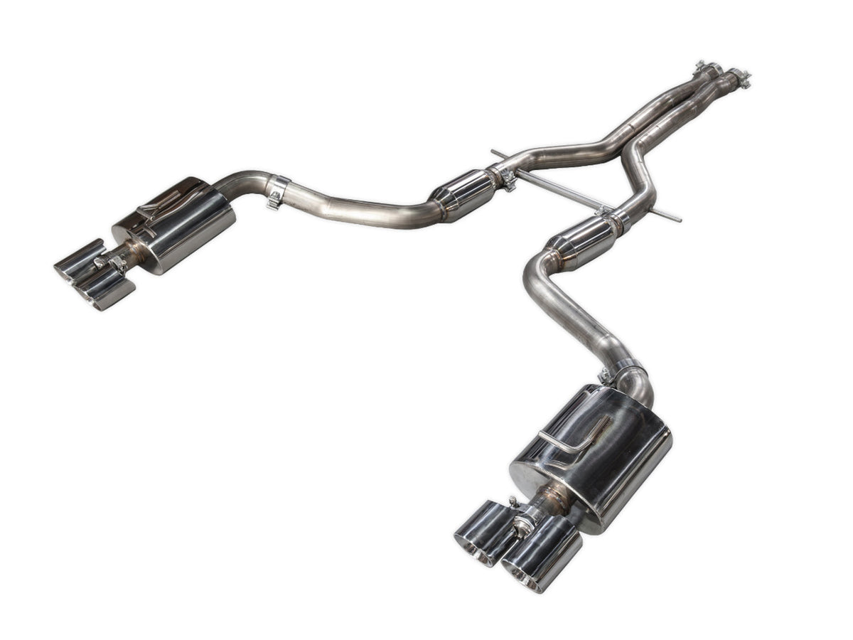 AWE Touring Edition Exhaust for Porsche Panamera Turbo 970 4.8 V8 TT - Diamond Black Tips