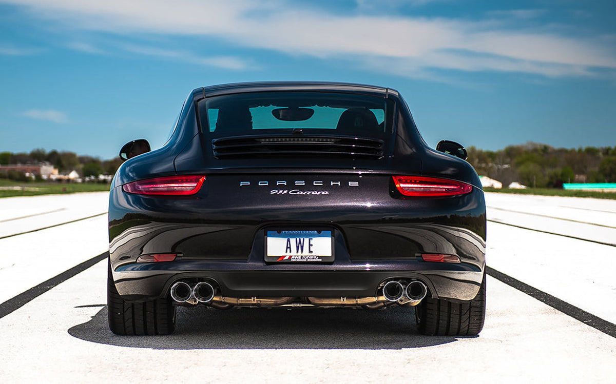 AWE 991 Carrera Performance Exhaust (Non-Valved) - Chrome Silver Tips