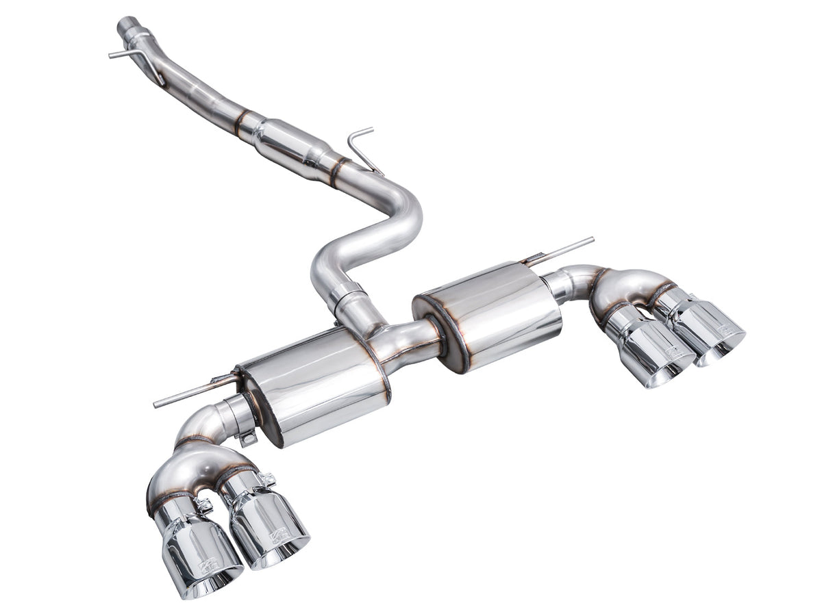 AWE Touring Edition Exhaust for Volkswagen MK8 Golf R - Chrome Silver Tips
