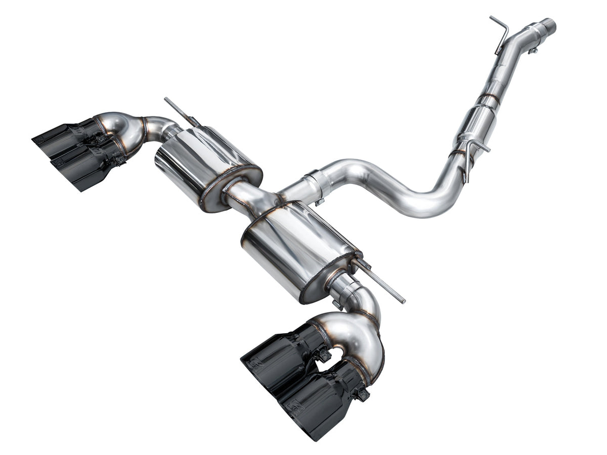 AWE Touring Edition Exhaust for Volkswagen MK8 Golf R - Diamond Black Tips