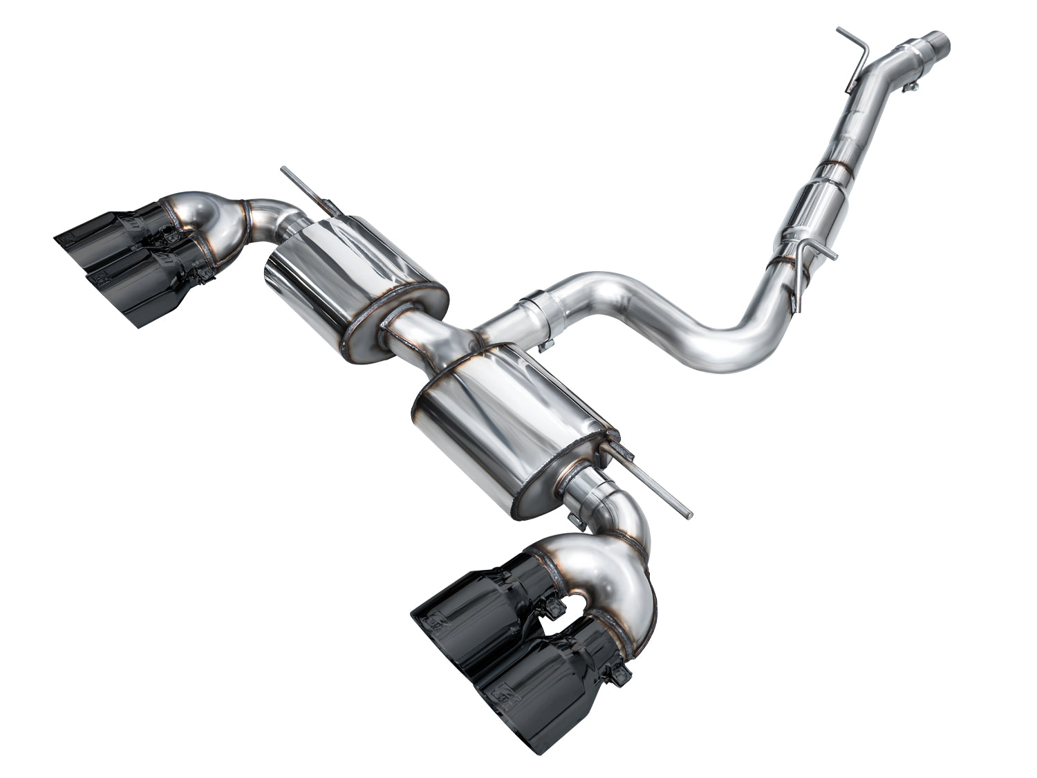 AWE Touring Edition Exhaust for Volkswagen MK8 Golf R - Diamond Black Tips