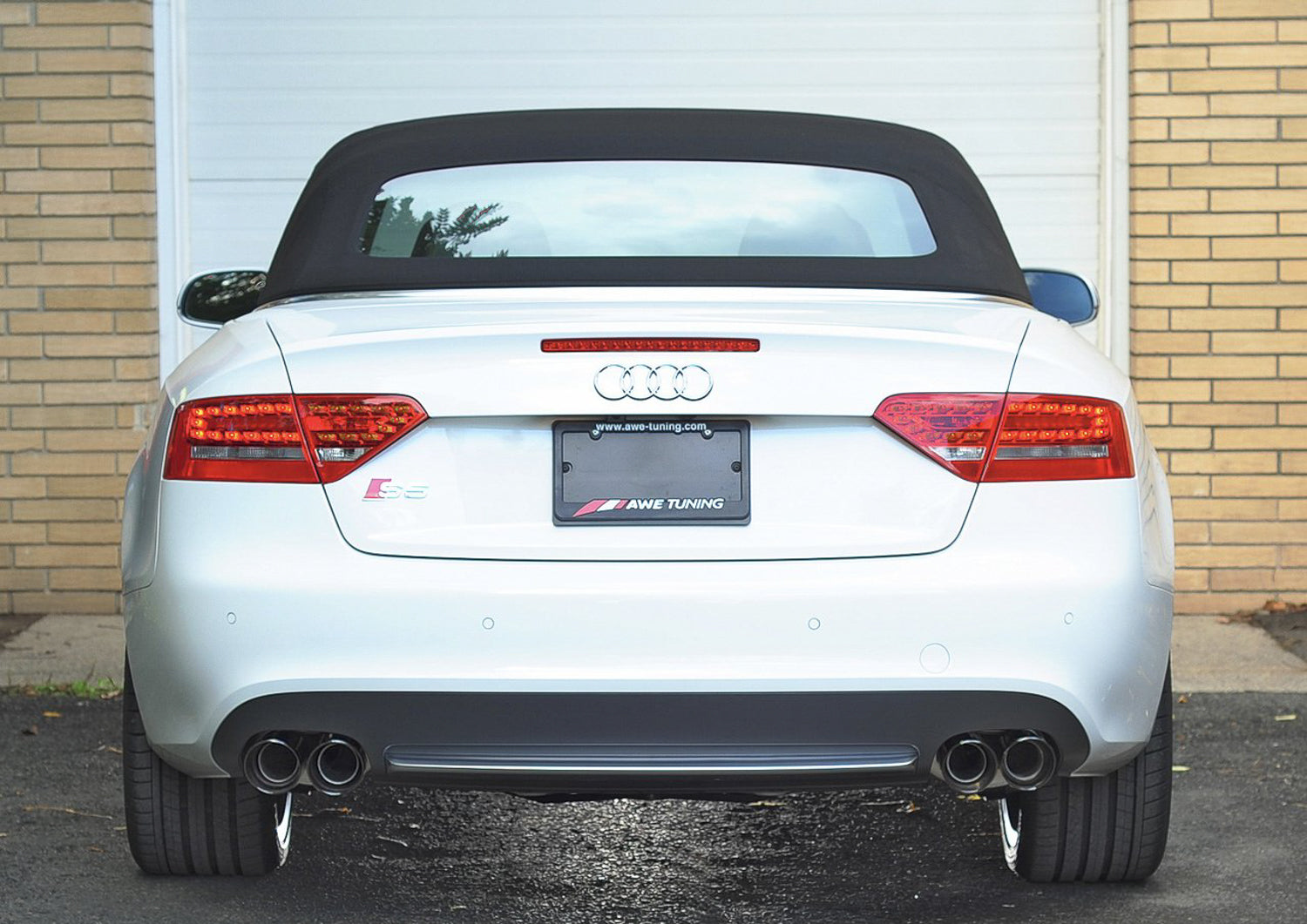 AWE Audi B8 / B8.5 S5 Cabrio Touring Edition Exhaust with Downpipes - Diamond Black Tips