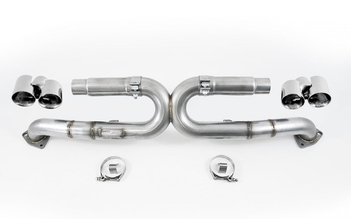 AWE 991 Carrera Performance Exhaust (Non-Valved) - Chrome Silver Tips