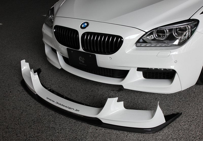 3D Design Carbon Fibre Front Lip Spoiler Set M Sport - BMW F06 F12 F13 640i 650i N55 N63