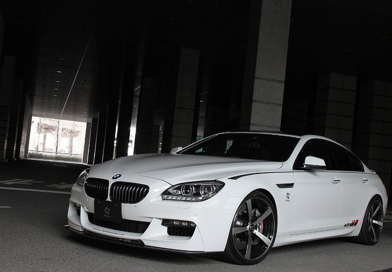 3D Design Carbon Fibre Front Lip Spoiler Set M Sport - BMW F06 F12 F13 640i 650i N55 N63