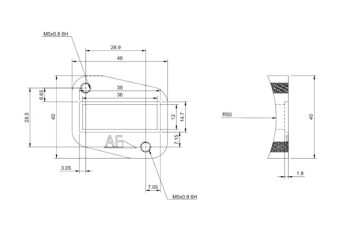 Weld on Stainless Rectangular MAF Sensor Boss