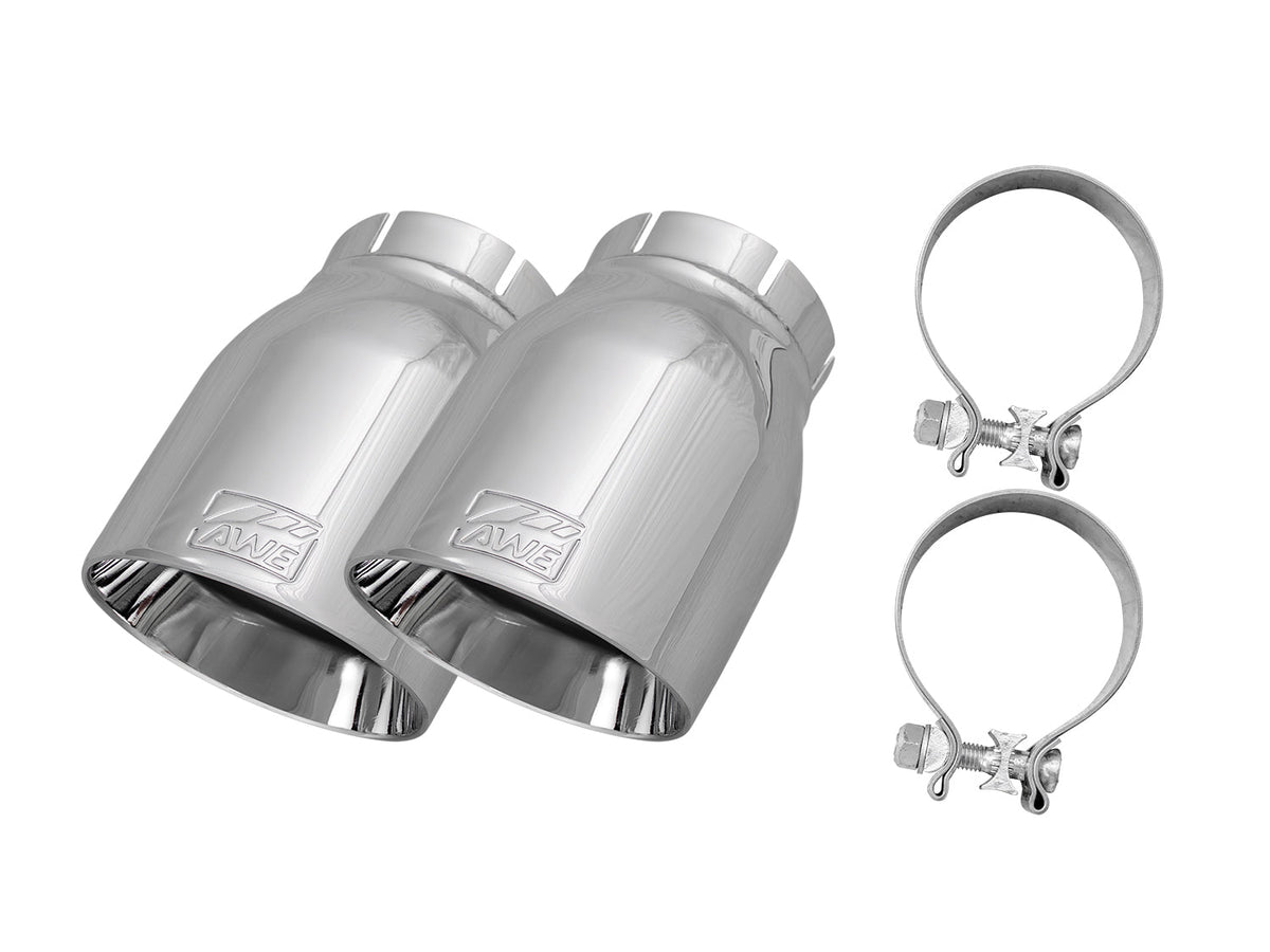 AWE Replacement Exhaust Tip Kits - Chrome Silver / Diamond Black / Vapor Blue