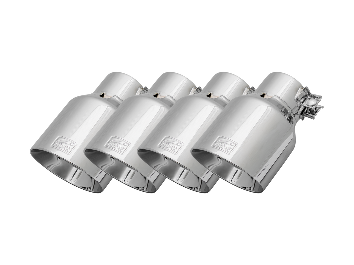 AWE Replacement Exhaust Tip Kits - Chrome Silver / Diamond Black / Vapor Blue