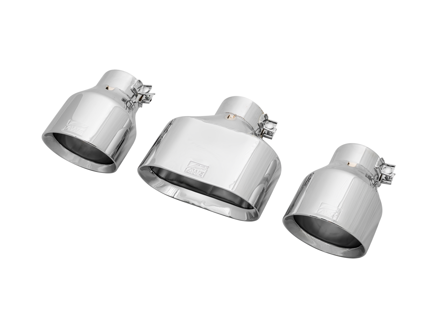 AWE Replacement Exhaust Tip Kits - Chrome Silver / Diamond Black / Vapor Blue