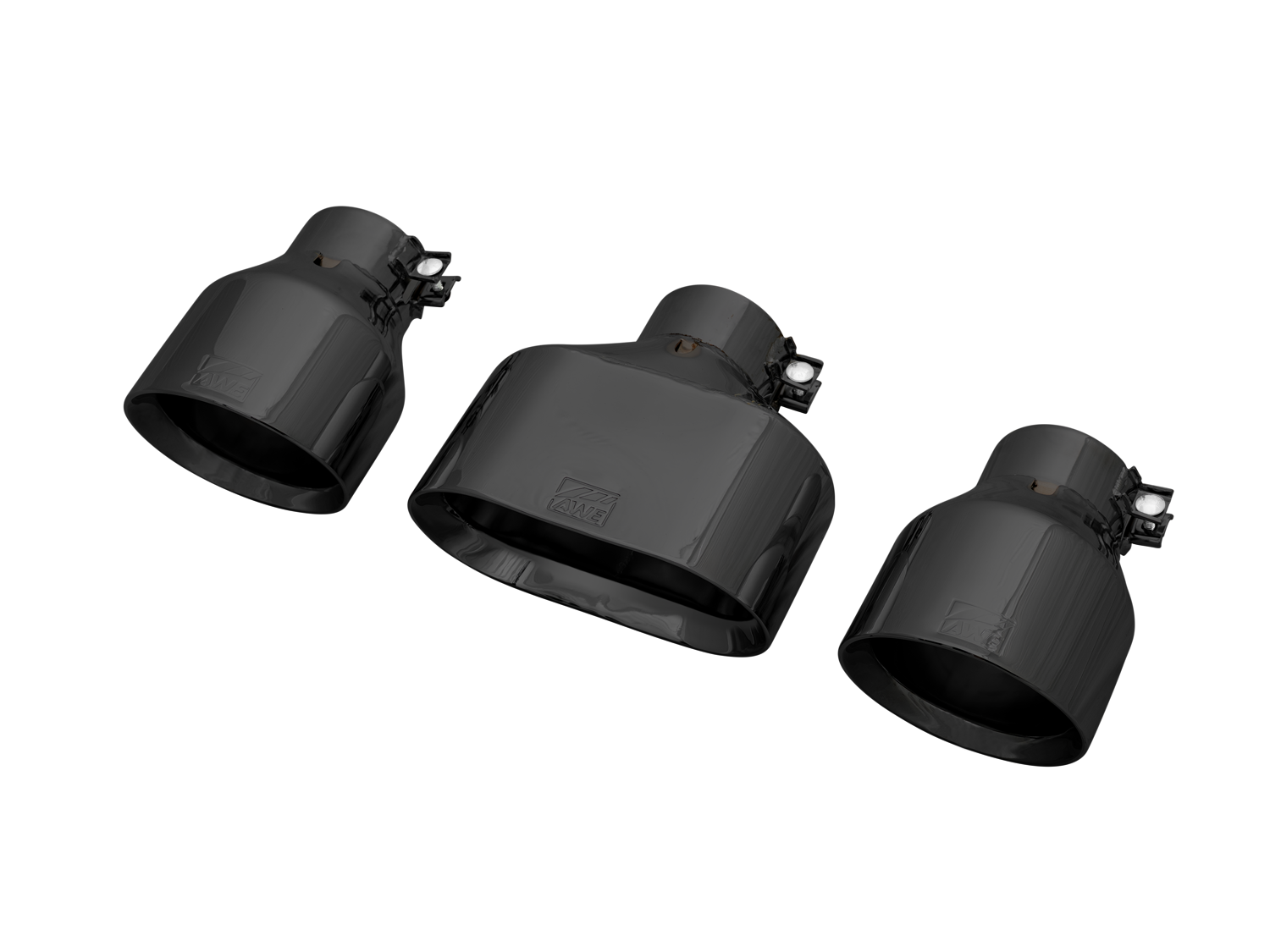 AWE Replacement Exhaust Tip Kits - Chrome Silver / Diamond Black / Vapor Blue