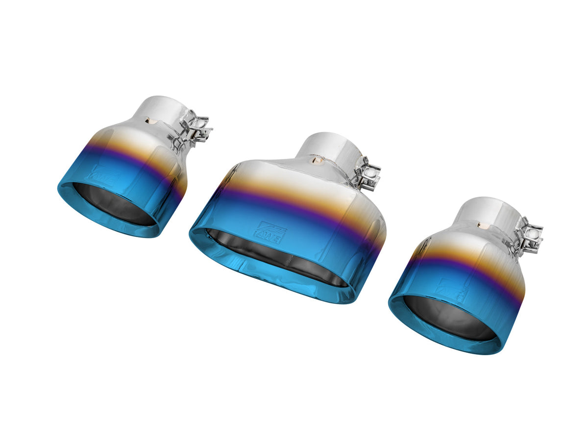 AWE Replacement Exhaust Tip Kits - Chrome Silver / Diamond Black / Vapor Blue