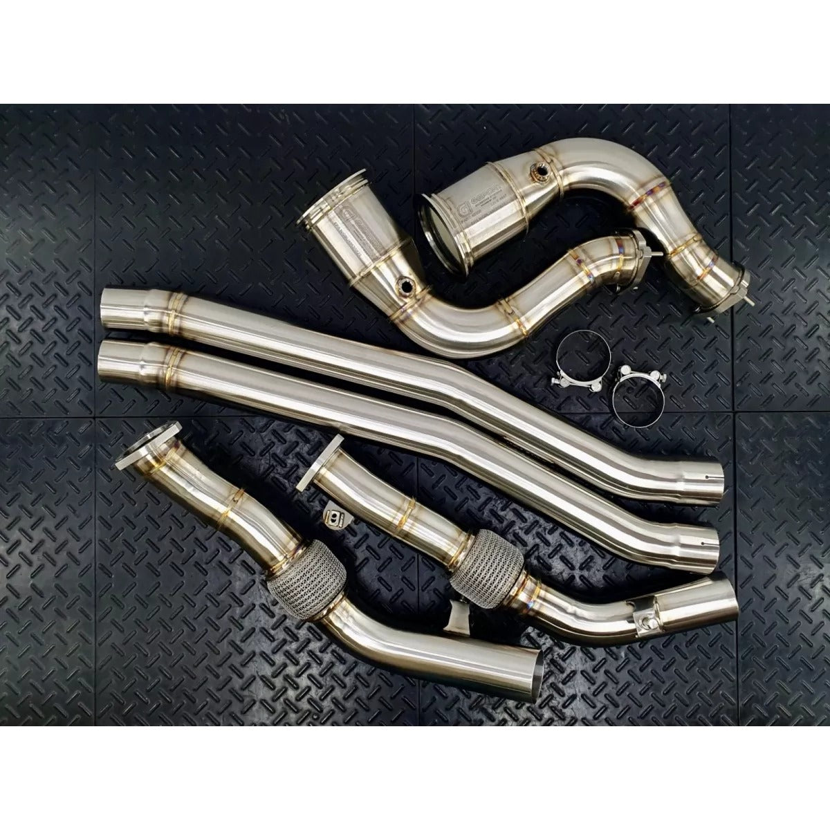 Redstar Audi RSQ8/SQ7/SQ8, Bentley Bentayga, Porsche Cayenne S V8/Turbo/GTS Downpipe Resonator Delete System