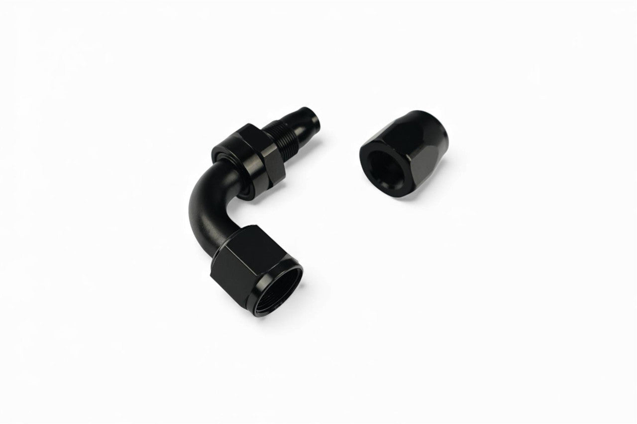 Black AN-10 Swivel 90 Degree Oil Cooler Fitting
