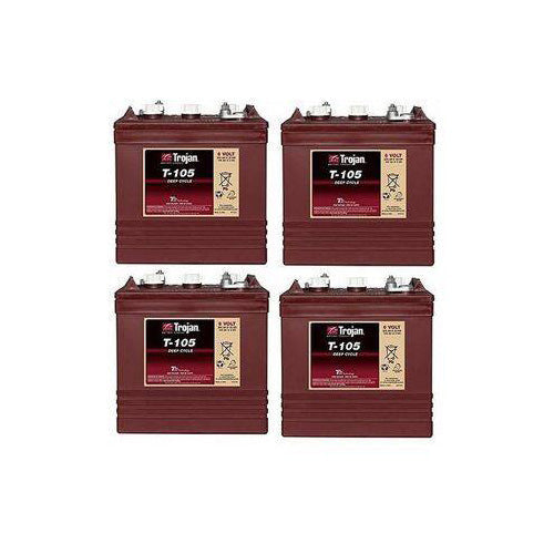 Trojan T-105 Deep Cycle Battery 6V 225Ah - Pack of 4 - Image 1