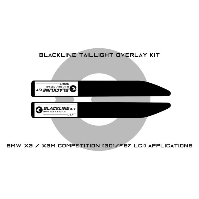Goldenwrench Supply BMW X3 Series X3M Competition 2022+ (G01/F97 LCI) BLACKLINE Taillight Overlay Kit