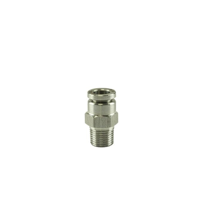 Turbosmart 1/8" NPT Straight Pushloc Fitting - SS - 1/4"