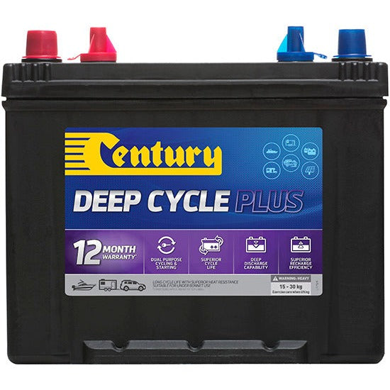 Century 24DCMF Century Deep Cycle Battery 12V 600 CCA, 82 AH, 12-Month Warranty