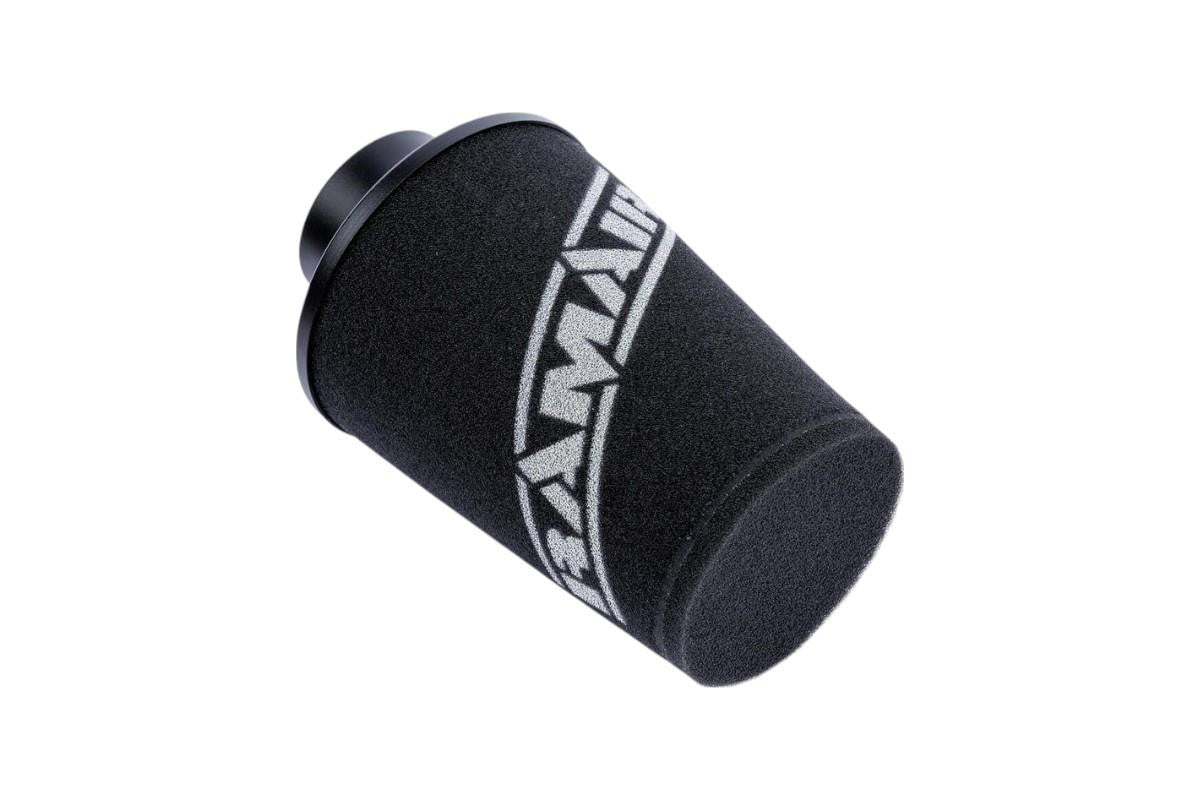 RamAir SmallFoam Air Filter Aluminium Base 80mm OD Black - JS-107L-BK