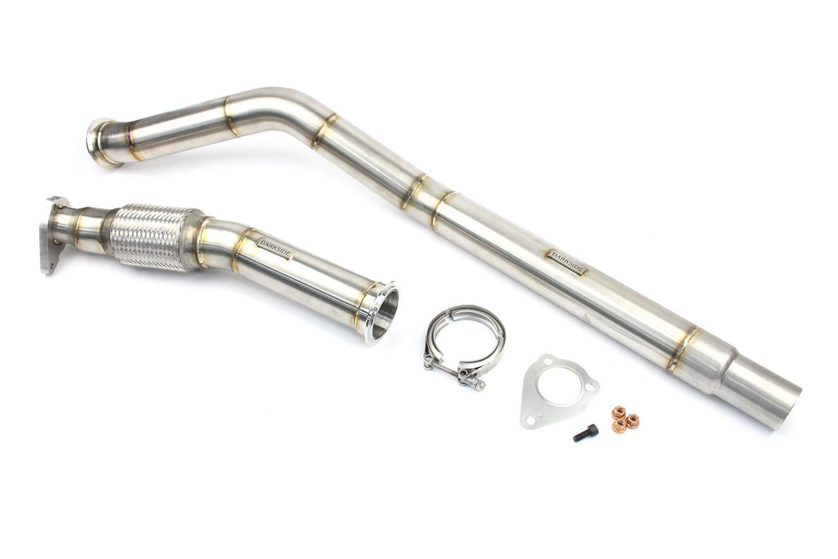 Darkside 2.5" Stainless De-Cat Downpipe US Spec VW Passat 2.0 TDI 8v BHW