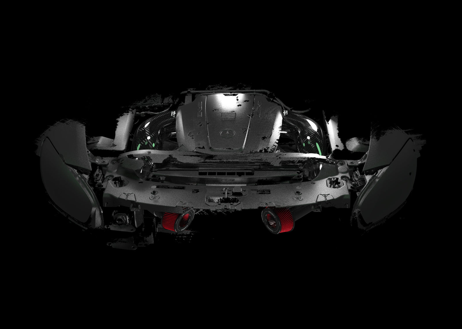ProjectGamma Mercedes-Benz AMG GT/GT-S/GT-R Carbon Fiber Intakes with Filters
