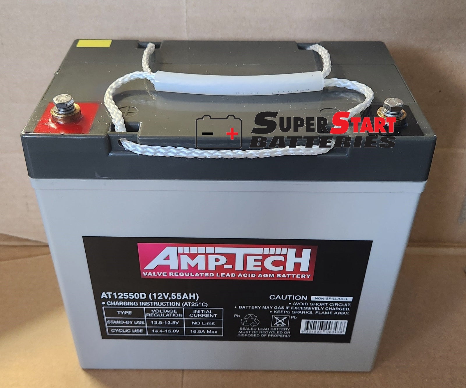 Amptech Ritar AMPTECH AT12550D 12V 55Ah AGM Deep Cycle Battery - Image 1
