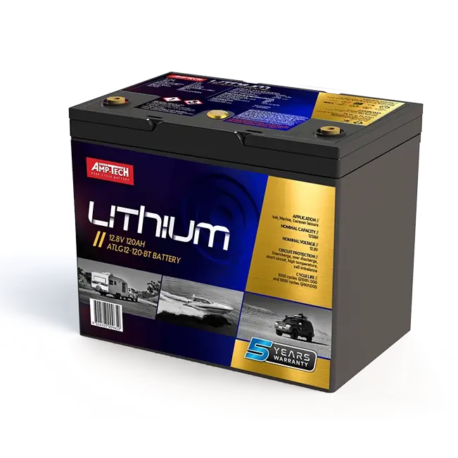 Amptech AMP-Tech Amptech Lithium ATLG12-120-BT 120ah Lithium Deep Cycle Battery - Image 1