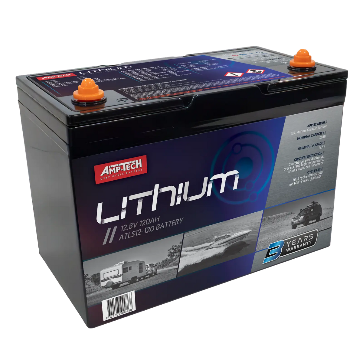 AMPTECH LITHIUM ATLS12-120 120AH LITHIUM Deep Cycle - Image 1