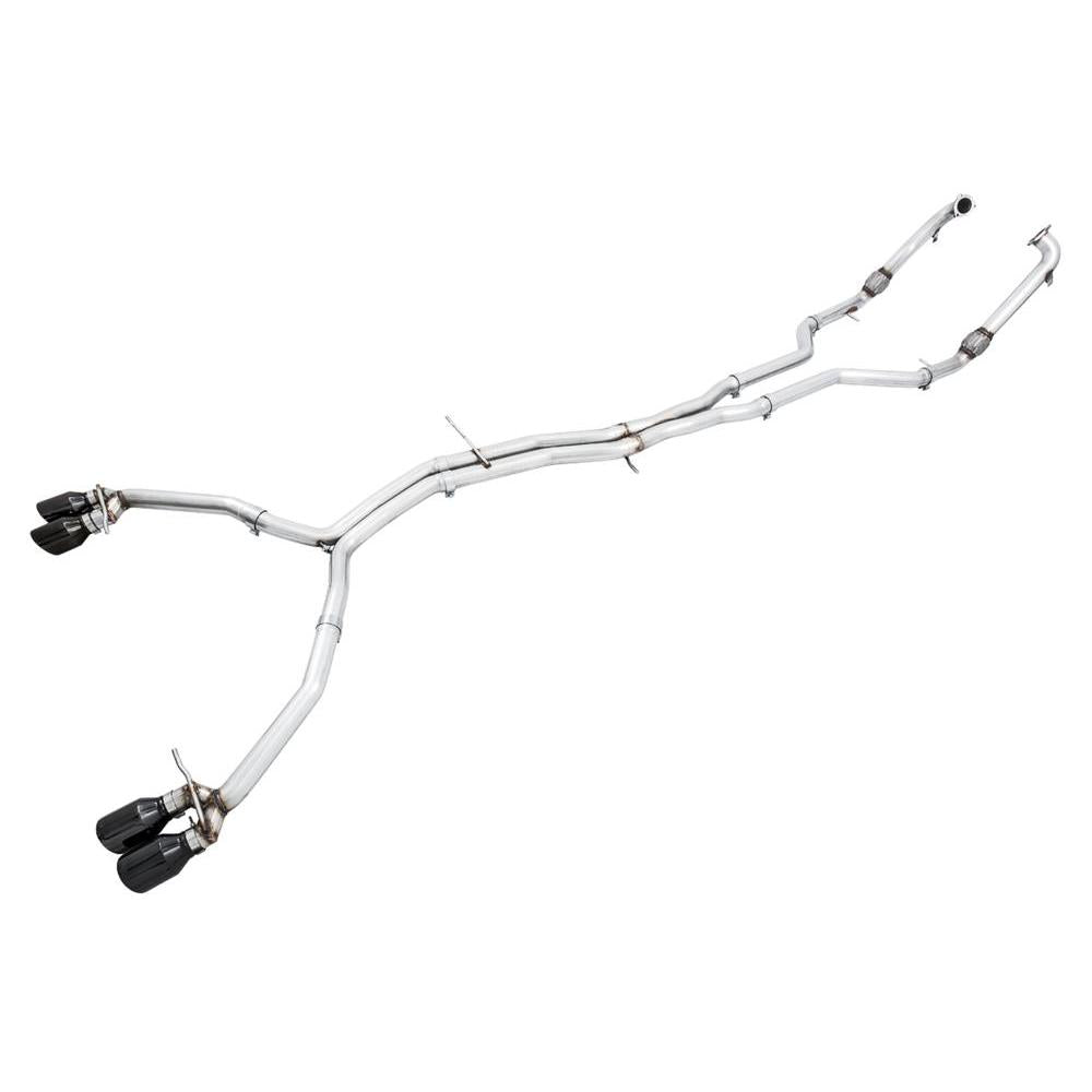 AWE Audi B9 S5 Sportback Track Edition Exhaust - Non-Resonated (Black 102mm Tips)