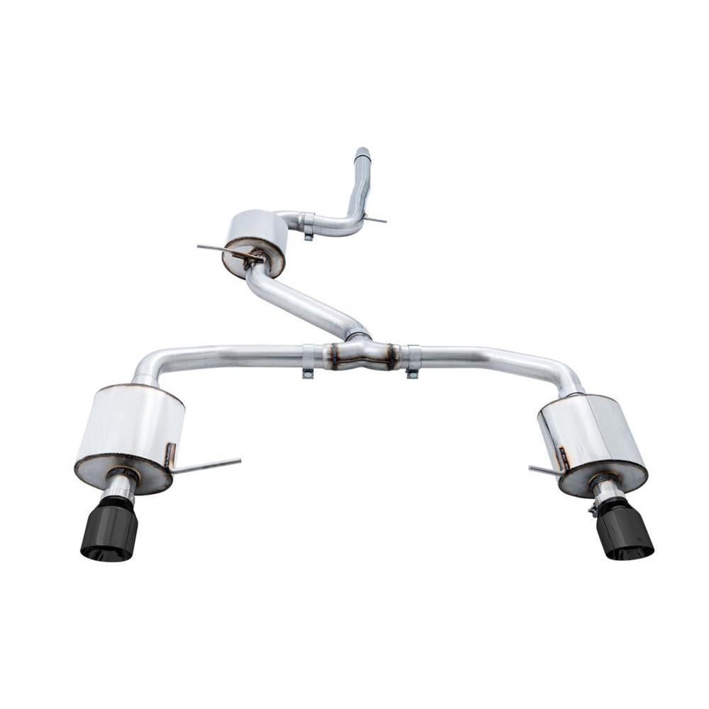 AWE 18-21 Volkswagen Jetta GLI Mk7 Touring Exhaust - Diamond Black Tips (Fits High-Flow DP)